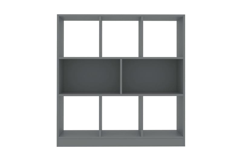 Bokhylla grå 97,5x29,5x100 cm spånskiva - Grå - Förvaring - Hylla - Bokhylla