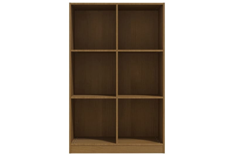 Bokhylla honungsbrun 70x33x110 cm massiv furu - Brun - Förvaring - Hylla - Bokhylla