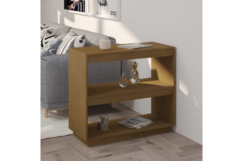 Bokhylla honungsbrun 80x35x71 cm massiv furu - Brun - Förvaring - Hylla - Bokhylla
