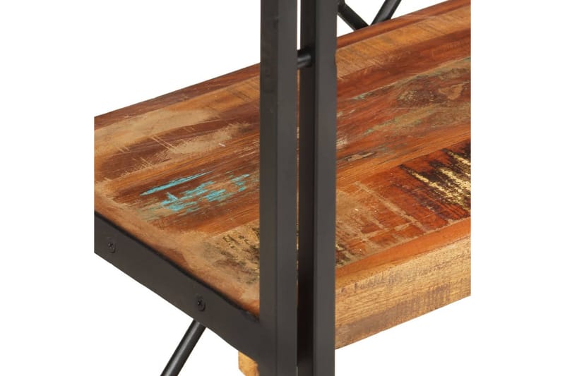 Bokhylla med 3 hyllor 60x30x80 cm massivt återvunnet trä - Flerfärgad - Förvaring - Hylla - Bokhylla