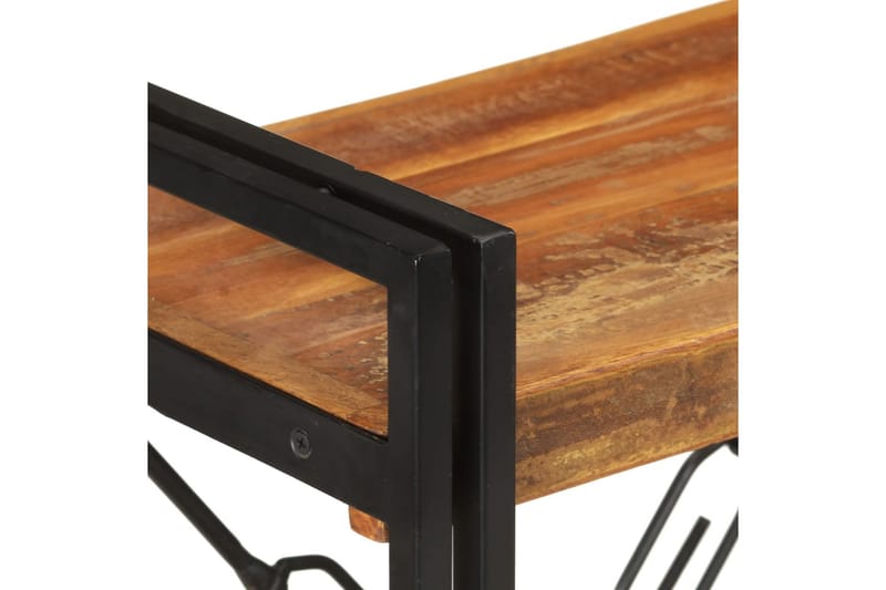 Bokhylla med 3 hyllor 60x30x80 cm massivt återvunnet trä - Flerfärgad - Förvaring - Hylla - Bokhylla