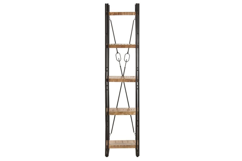 Bokhylla med 5 hyllor 40x30x180 cm massivt mangoträ - Brun - Förvaring - Hylla - Bokhylla