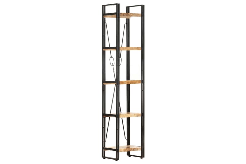 Bokhylla med 5 hyllor 40x30x180 cm massivt mangoträ - Brun - Förvaring - Hylla - Bokhylla