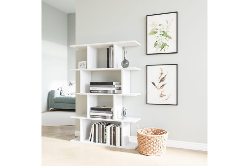 Bokhylla Nachusa Bokhylla 90x25 cm Vit - Förvaring - Hylla - Bokhylla