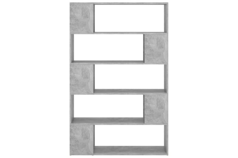 Bokhylla Rumsavdelare betonggrå 100x24x155 cm spånskiva - Grå - Förvaring - Hylla - Bokhylla