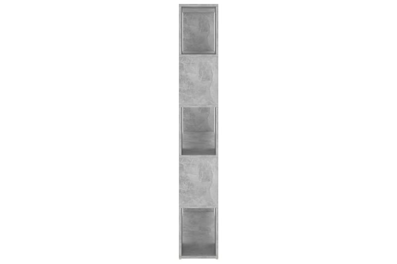 Bokhylla Rumsavdelare betonggrå 100x24x155 cm spånskiva - Grå - Förvaring - Hylla - Bokhylla