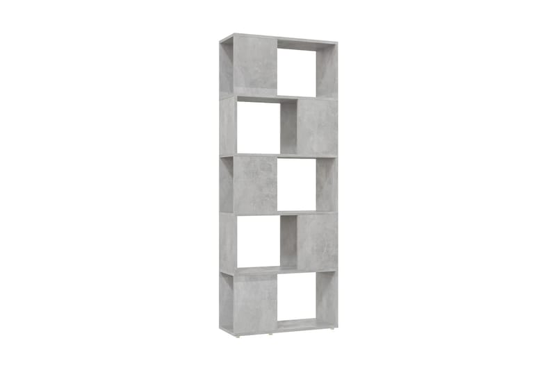 Bokhylla Rumsavdelare betonggrå 60x24x155 cm - Betonggrå - Förvaring - Hylla - Bokhylla