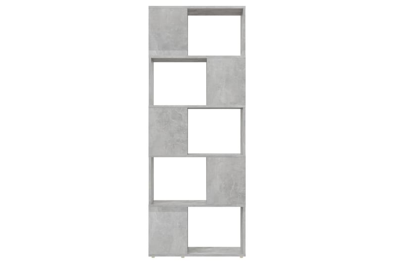 Bokhylla Rumsavdelare betonggrå 60x24x155 cm - Betonggrå - Förvaring - Hylla - Bokhylla
