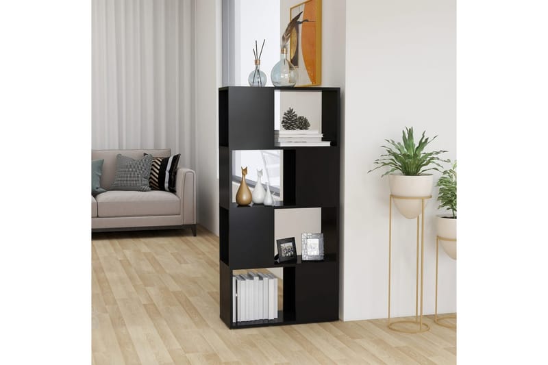 Bokhylla Rumsavdelare grå 60x24x124,5 cm - Grå - Förvaring - Hylla - Bokhylla