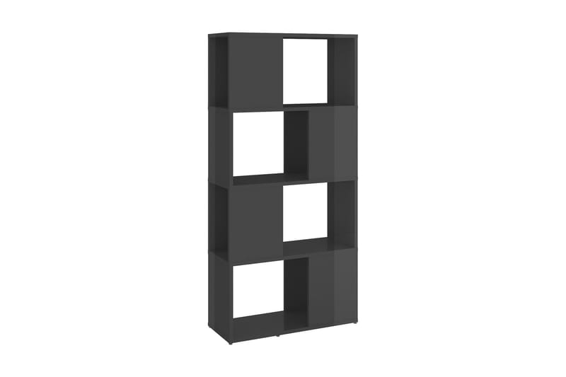 Bokhylla Rumsavdelare grå högglans 60x24x124,5 cm - Grå högglans - Förvaring - Hylla - Bokhylla