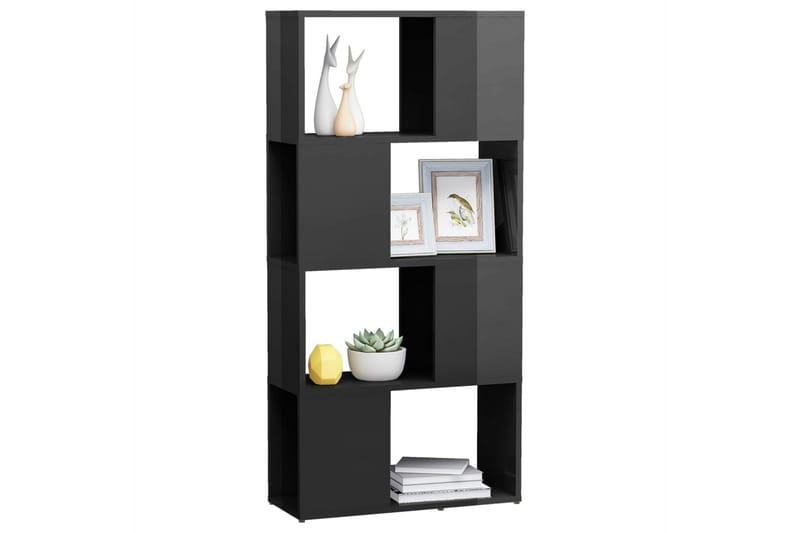 Bokhylla Rumsavdelare grå högglans 60x24x124,5 cm - Grå högglans - Förvaring - Hylla - Bokhylla