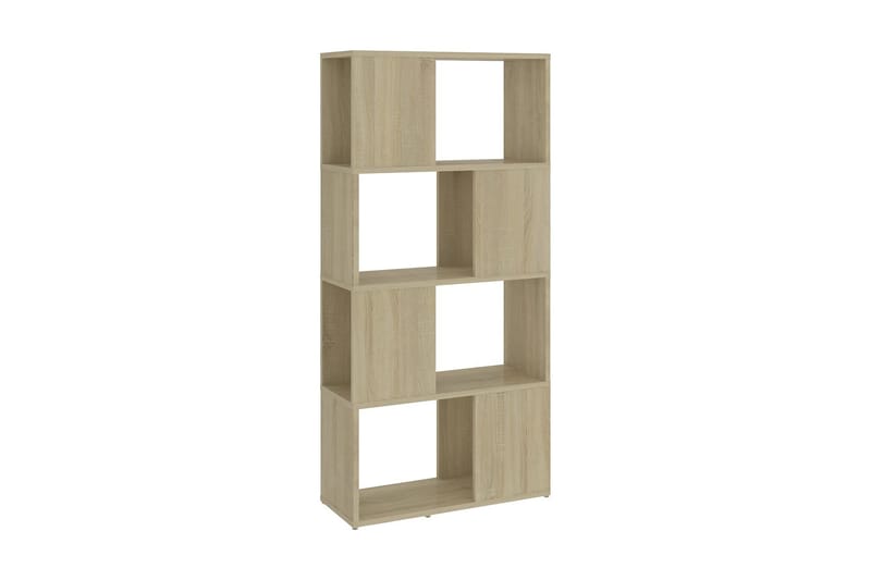 Bokhylla Rumsavdelare sonoma-ek 60x24x124,5 cm spånskiva - Brun - Förvaring - Hylla - Bokhylla