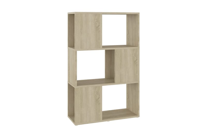 Bokhylla Rumsavdelare sonoma-ek 60x24x94 cm spånskiva - Brun - Förvaring - Hylla - Bokhylla