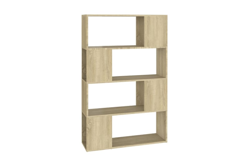 Bokhylla Rumsavdelare sonoma-ek 80x24x124,5 cm spånskiva - Brun - Förvaring - Hylla - Bokhylla