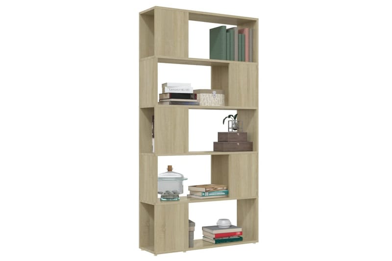 Bokhylla rumsavdelare sonoma-ek 80x24x155 cm spånskiva - Brun - Förvaring - Hylla - Bokhylla