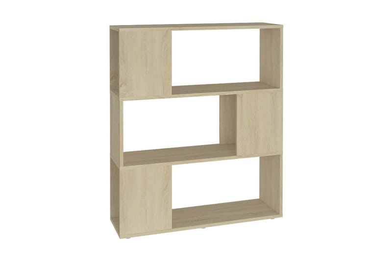 Bokhylla Rumsavdelare sonoma-ek 80x24x94 cm spånskiva - Brun - Förvaring - Hylla - Bokhylla