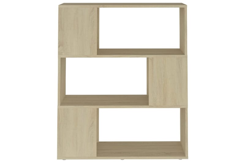 Bokhylla Rumsavdelare sonoma-ek 80x24x94 cm spånskiva - Brun - Förvaring - Hylla - Bokhylla
