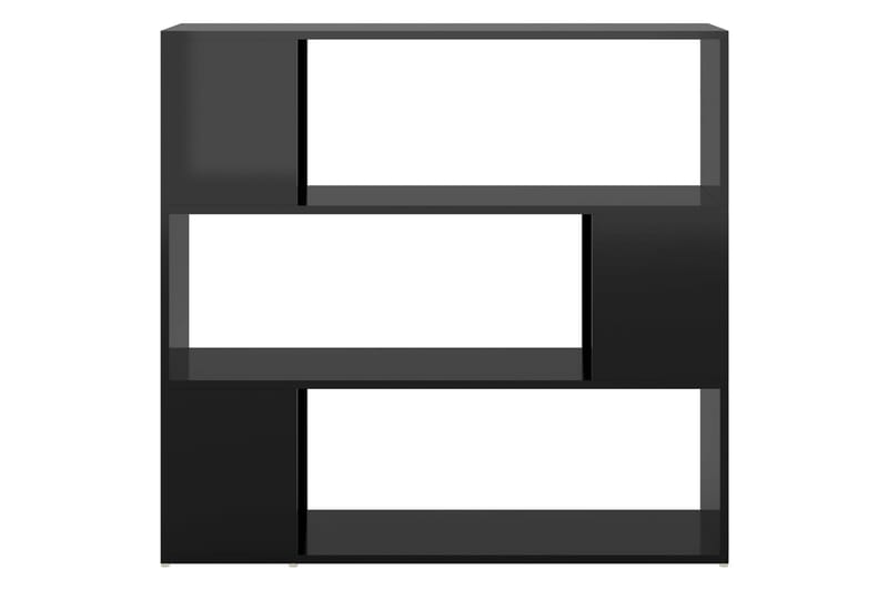 Bokhylla Rumsavdelare svart högglans 100x24x94 cm - Svart - Förvaring - Hylla - Bokhylla