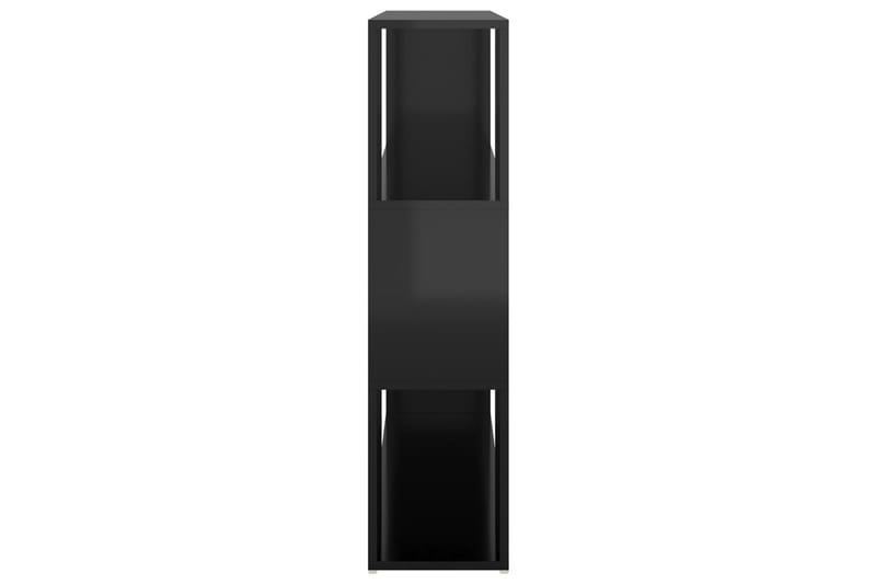 Bokhylla Rumsavdelare svart högglans 100x24x94 cm - Svart - Förvaring - Hylla - Bokhylla