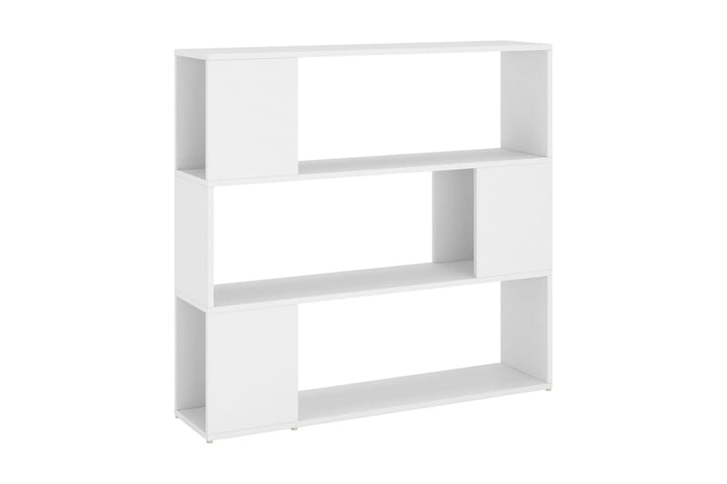 Bokhylla Rumsavdelare vit 100x24x94 cm - Vit - Förvaring - Hylla - Bokhylla