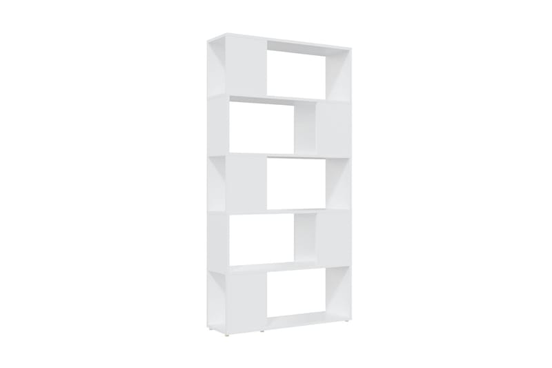 Bokhylla rumsavdelare vit 80x24x155 cm spånskiva - Vit - Förvaring - Hylla - Bokhylla