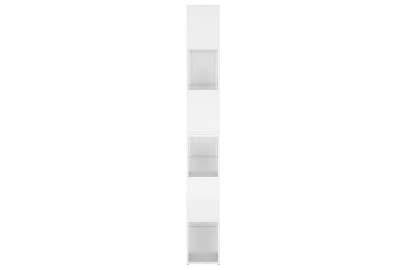 Bokhylla Rumsavdelare vit högglans 100x24x188 cm - Vit högglans - Förvaring - Hylla - Bokhylla
