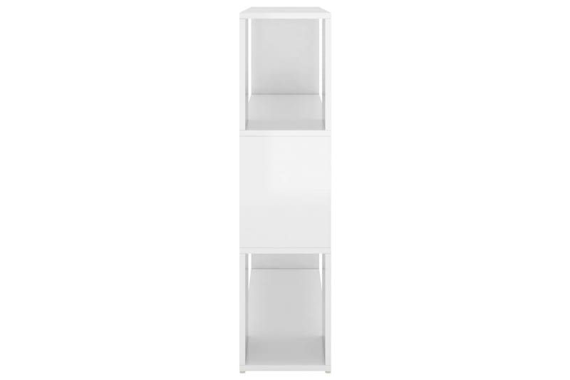 Bokhylla Rumsavdelare vit högglans 100x24x94 cm - Vit - Förvaring - Hylla - Bokhylla