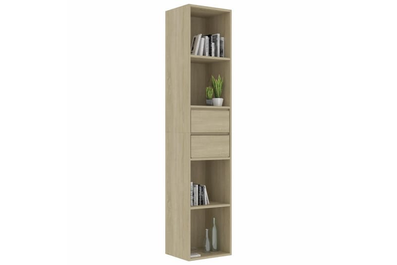 Bokhylla sonoma-ek 36x30x171 cm spånskiva - Brun - Förvaring - Hylla - Bokhylla
