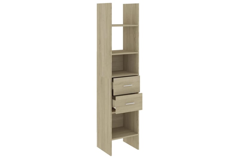Bokhylla sonoma-ek 40x35x180 cm spånskiva - Brun - Förvaring - Hylla - Bokhylla