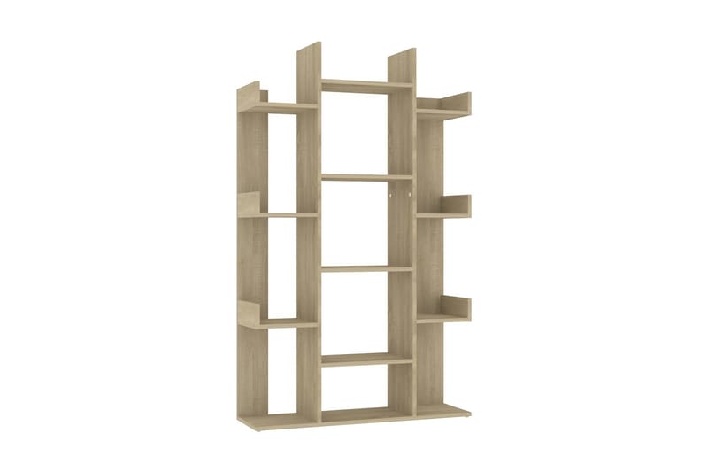 Bokhylla sonoma-ek 86x25,5x140 cm spånskiva - Brun - Förvaring - Hylla - Bokhylla