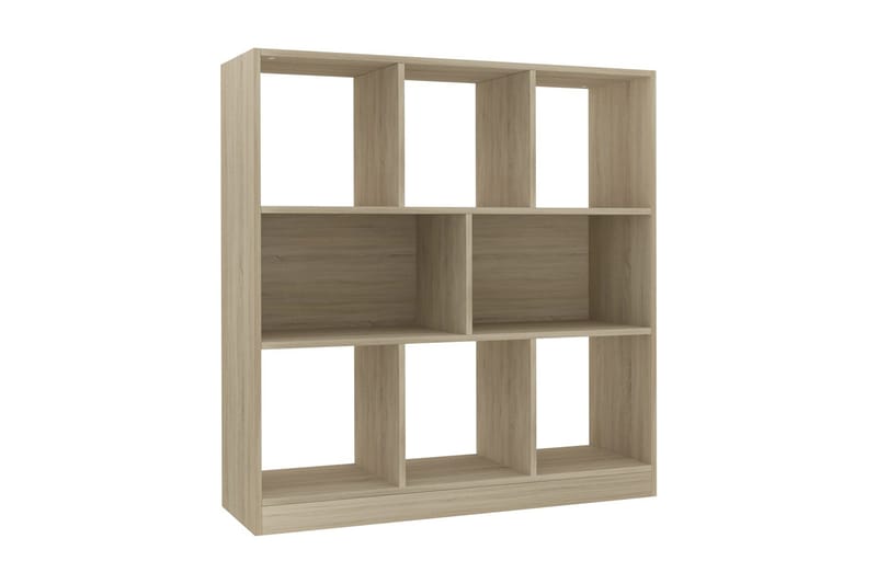 Bokhylla sonoma-ek 97,5x29,5x100 cm spånskiva - Brun - Förvaring - Hylla - Bokhylla