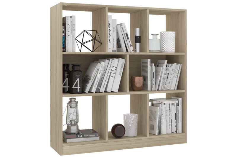 Bokhylla sonoma-ek 97,5x29,5x100 cm spånskiva - Brun - Förvaring - Hylla - Bokhylla