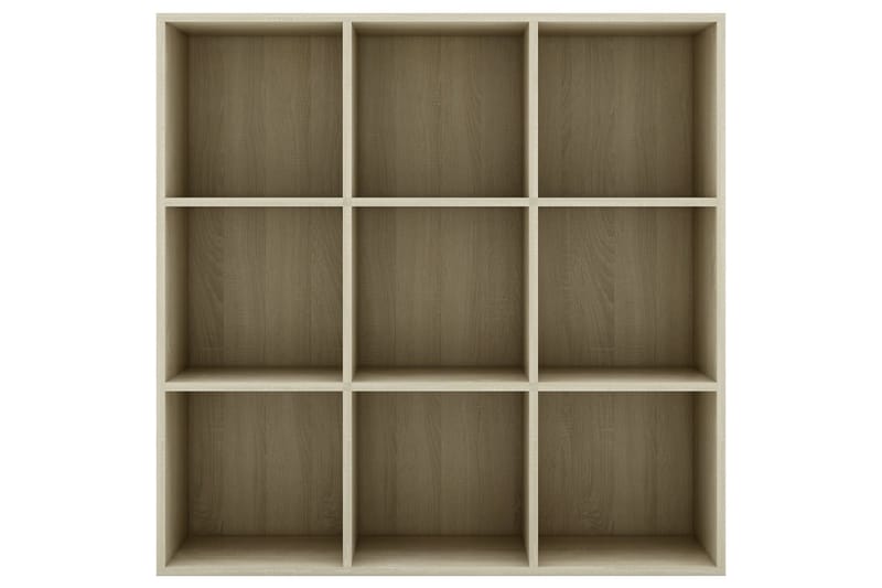 Bokhylla sonoma-ek 98x30x98 cm spånskiva - Brun - Förvaring - Hylla - Bokhylla