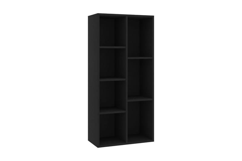 Bokhylla svart 50x25x106 cm spånskiva - Svart - Förvaring - Hylla - Bokhylla