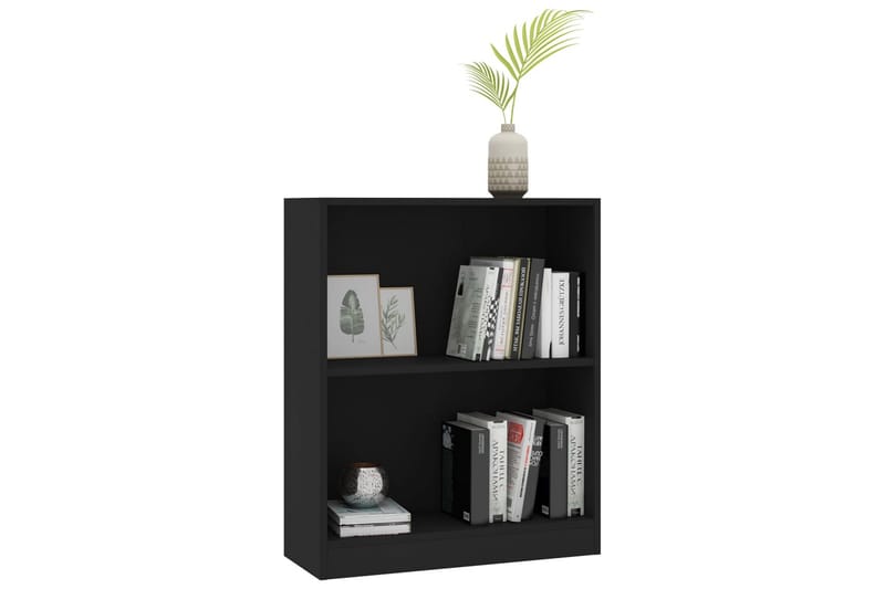 Bokhylla svart 60x24x74,5 cm spånskiva - Svart - Förvaring - Hylla - Bokhylla