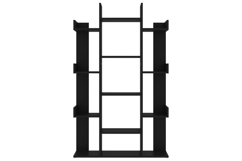 Bokhylla svart 86x25,5x140 cm spånskiva - Svart - Bokhylla