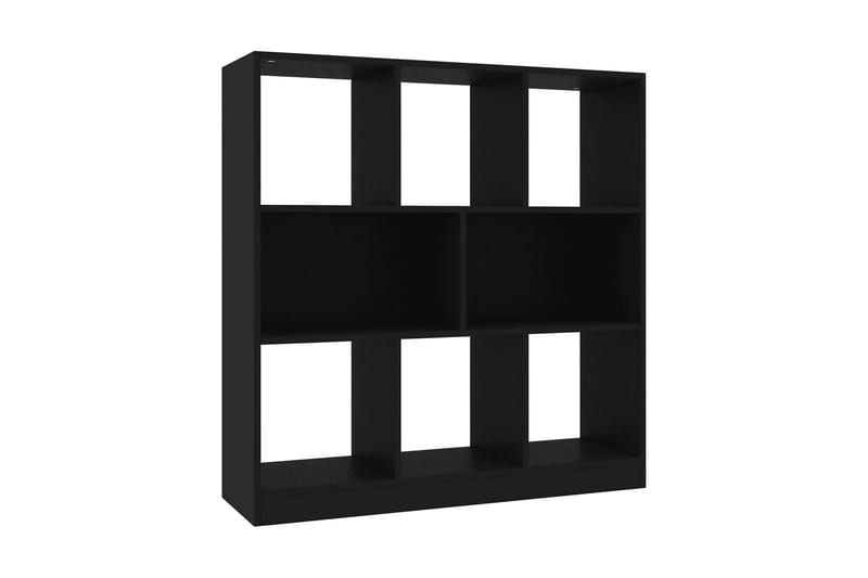Bokhylla svart 97,5x29,5x100 cm spånskiva - Svart - Förvaring - Hylla - Bokhylla