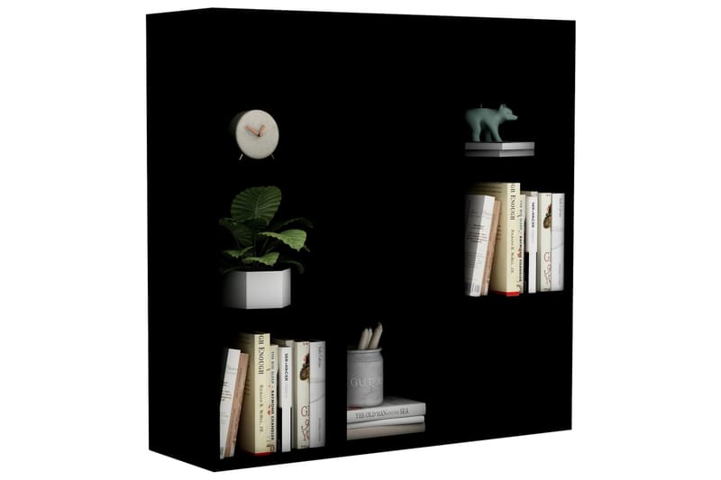 Bokhylla svart 98x30x98 cm spånskiva - Svart - Förvaring - Hylla - Bokhylla