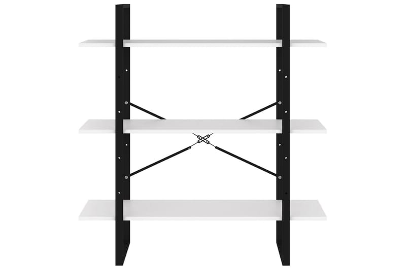 Bokhylla vit 100x30x105 cm spånskiva - Vit - Förvaring - Hylla - Bokhylla