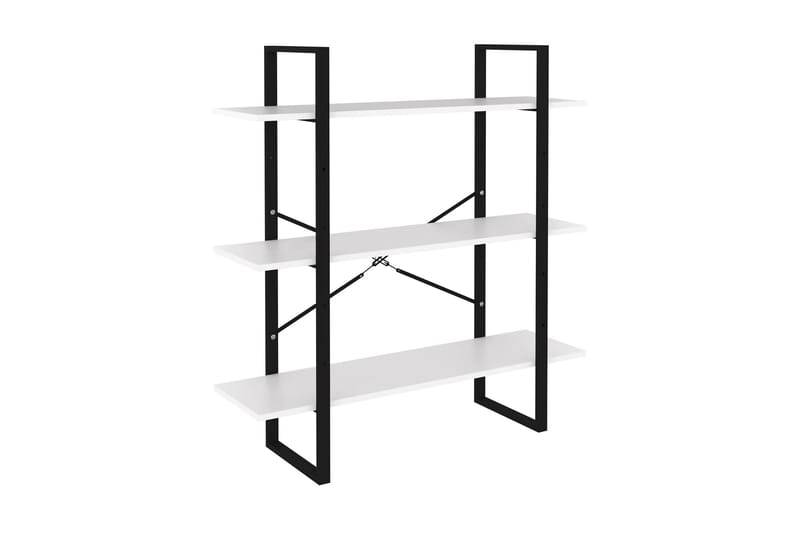 Bokhylla vit 100x30x105 cm spånskiva - Vit - Förvaring - Hylla - Bokhylla