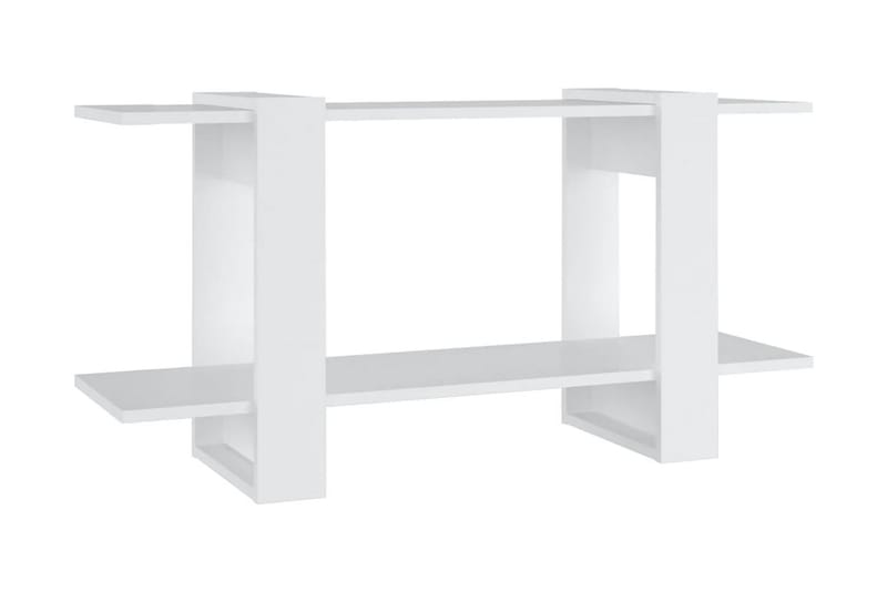 Bokhylla vit 100x30x51 cm konstruerat trä - Vit - Förvaring - Hylla - Bokhylla