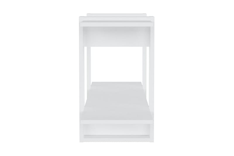 Bokhylla vit 100x30x51 cm konstruerat trä - Vit - Förvaring - Hylla - Bokhylla