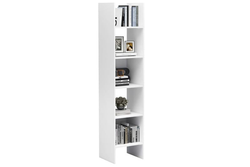 Bokhylla vit 40x35x180 cm spånskiva - Vit - Förvaring - Hylla - Bokhylla