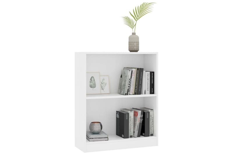 Bokhylla vit 60x24x74,5 cm spånskiva - Vit - Förvaring - Hylla - Bokhylla