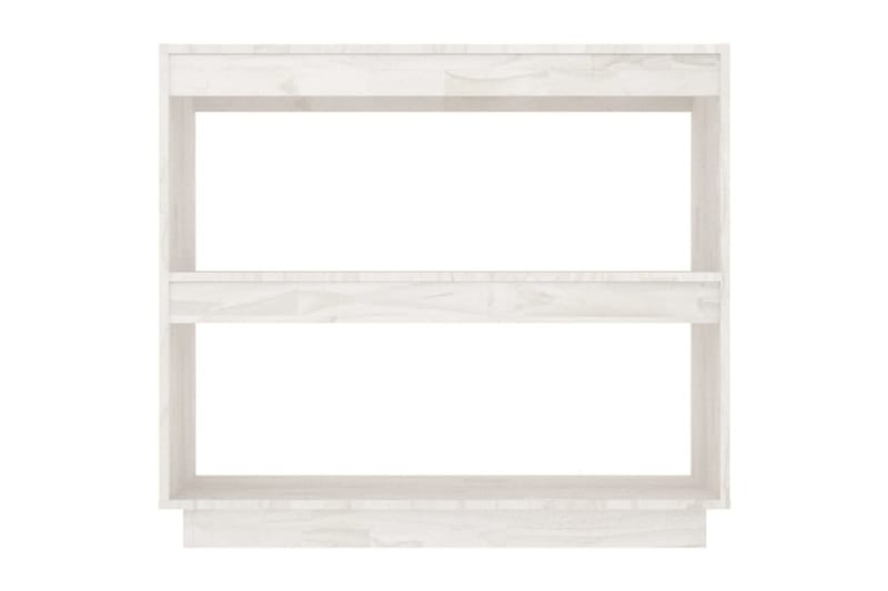 Bokhylla vit 80x35x71 cm massiv furu - Vit - Förvaring - Hylla - Bokhylla