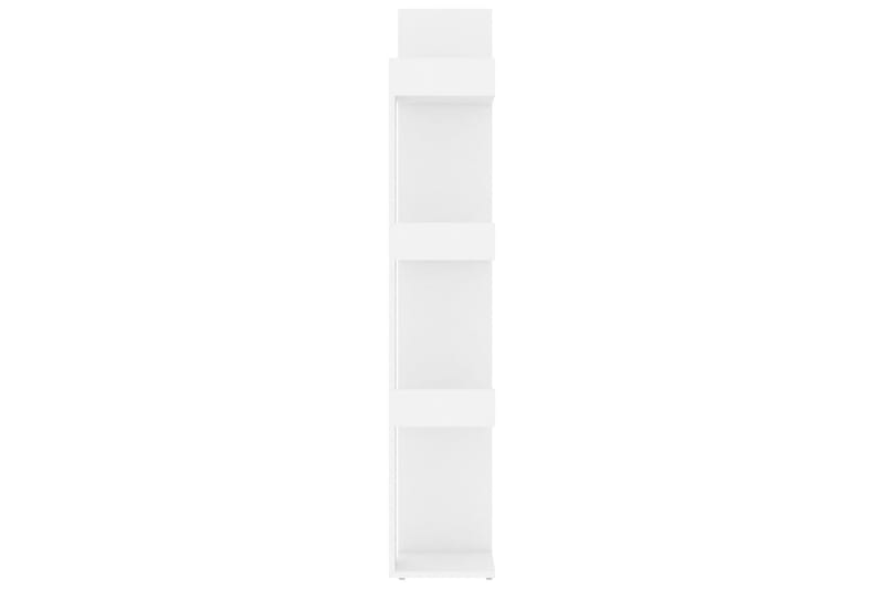 Bokhylla vit 86x25,5x140 cm spånskiva - Vit - Förvaring - Hylla - Bokhylla