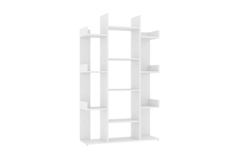 Bokhylla vit 86x25,5x140 cm spånskiva - Vit - Förvaring - Hylla - Bokhylla