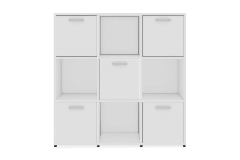 Bokhylla vit 90x30x90 cm spånskiva - Vit - Förvaring - Hylla - Bokhylla