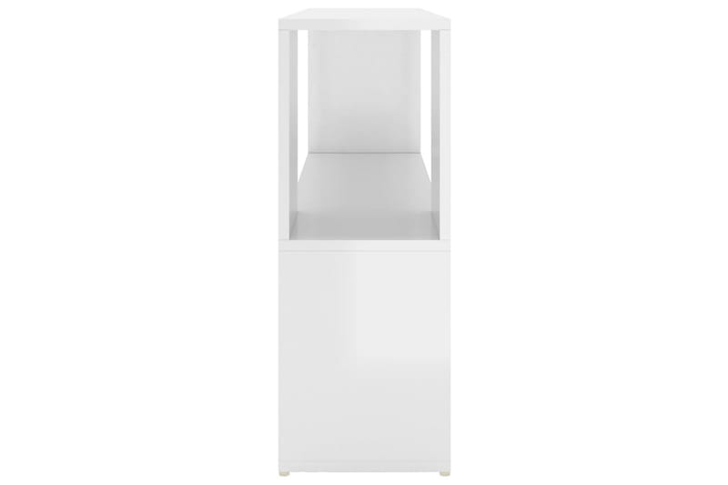 Bokhylla vit högglans 100x24x63 cm spånskiva - Vit högglans - Förvaring - Hylla - Bokhylla