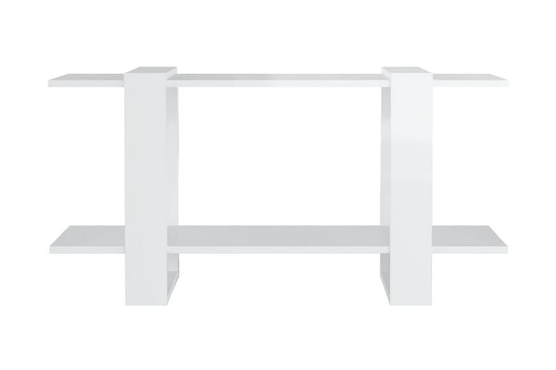 Bokhylla vit högglans 100x30x51 cm konstruerat trä - Vit - Förvaring - Hylla - Bokhylla